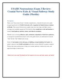Neuroscience Exam 3 Review: Cranial Nerves & Visual Pathways Q&A