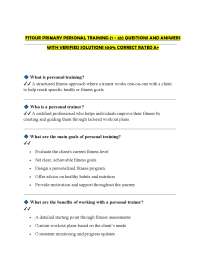 Personal Training: Comprehensive Q&A Guide for Fitness Professionals