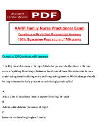 AANP FNP Exam Questions 2025/2026 – 150 Verified Q&A with Rationales for Family Nurse