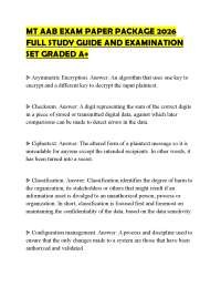 MT AAB EXAM PAPER PACKAGE 2026 FULL STUDY GUIDE AND EXAMINATION SET GRADED A+