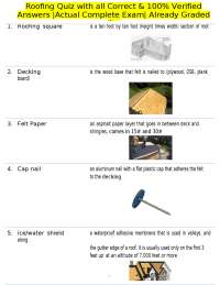 Roofing Quiz: Verified Answers and Complete Exam