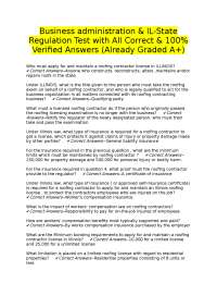 Business Administration and Illinois State Regulation Practice Test