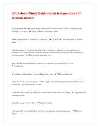 Arborist Certification Exam Study Guide: Sample Questions and Answers