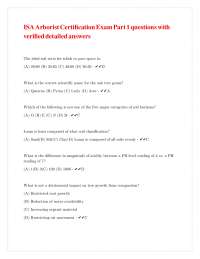 ISA Arborist Certification Exam Part 1: Practice Questions and Answers