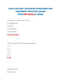 2026 CLTM ASAP (ADVANCED SUPERVISION AND ASSESSMENT PROTOCOL) BOARD EXAM|300+Qs&As|A+GRADE