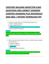 CWI Exam Questions and Answers: Welding Inspection Practice