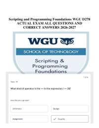 Scripting and Programming Foundations Exam Questions and Answers