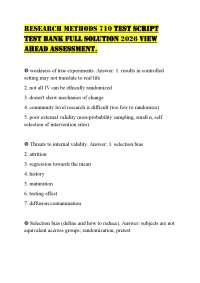 RESEARCH METHODS 710 TEST SCRIPT TEST BANK FULL SOLUTION 2026 VIEW AHEAD ASSESSMENT.
