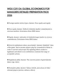 WGU C211 OA GLOBAL ECONOMICS FOR MANAGERS DETAILED PREPARATION PACK 2026