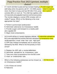 Pediatric Emergency Assessment and Management Practice Test