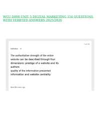Digital Marketing Exam Questions and Answers 2025/2026