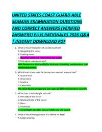 Able Seaman Exam Q&A: US Coast Guard Verified Answers