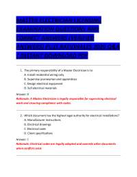 Master Electrician Licensing Exam Q&A: 2026 Verified Answers