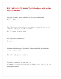 ICC UST Service Technician Exam Questions with Solutions