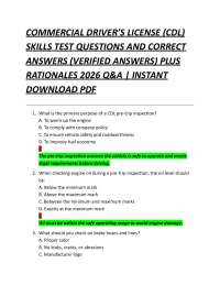 CDL Skills Test Questions and Answers: 2026 Verified Q&A Guide