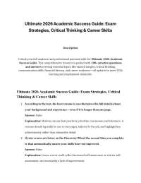 Ultimate Academic Success Guide 2026: Exam Strategies and Critical Thinking