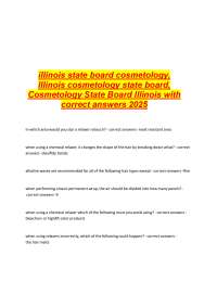 Cosmetology Exam Questions and Answers 2025