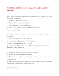 UST Inspector Exam Questions with Detailed Solutions