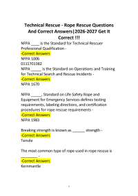 Rope Rescue Techniques: Questions and Answers for Technical Rescuers