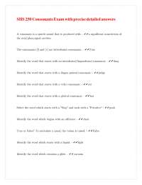 Phonetics Exam: Consonants with Detailed Answers