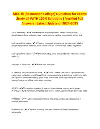 Medical-Surgical Nursing Exam Questions and Answers 2024-2025