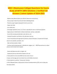 Medical-Surgical Nursing Exam Questions and Answers 2024-2025