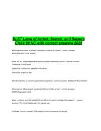 Laws of Arrest, Search, and Seizure: NC Class 68 Q&A