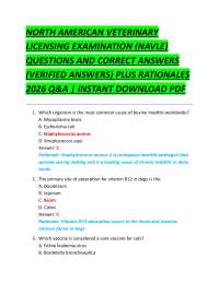 NAVLE Exam Questions and Answers 2026: Veterinary Licensing Preparation