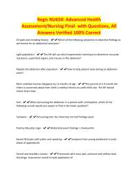 Advanced Health Assessment: Comprehensive Q&A for Nursing Students