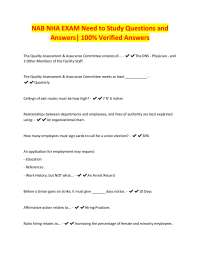 NAB NHA Exam: Essential Study Questions and Answers