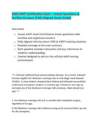 2026 AHIP Certification Exam – Actual Questions & Verified Answers (CMS-Aligned Study Guid