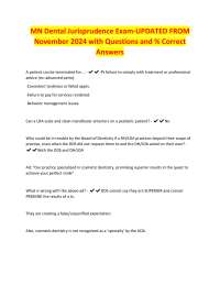 MN Dental Jurisprudence Exam: Questions and Answers for Dental Professionals