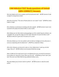 I Am Malala: Comprehensive Study Questions and Answers