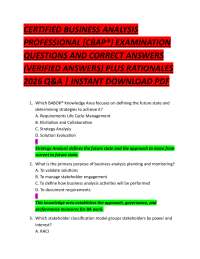 CBAP® Examination Questions and Answers 2026