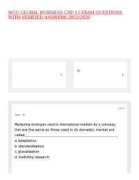 Global Business Exam Questions and Answers 2025/2026