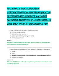 NCCCO Crane Operator Certification Exam Q&A (2026)