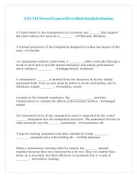 ASA 114 Newest Exam with verified detailed solutions