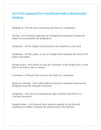 Catamaran Terminology Exam with Detailed Solutions