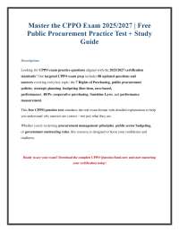 CPPO Exam Prep: Practice Questions and Study Guide 2025/2027
