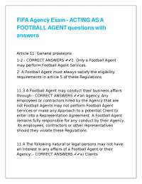 FIFA Football Agent Regulations: Questions and Answers