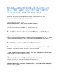 Texas Life, Accident & Health Insurance State Exam 2026 – Complete Study Guide with Questi
