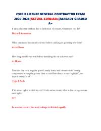 CSLB General Contractor Exam Q&A 2025-2026