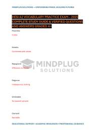 Vocabulary Practice Exam Study Guide 2025