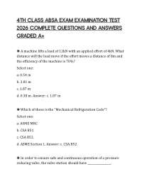 4TH CLASS ABSA EXAM EXAMINATION TEST 2026 COMPLETE QUESTIONS AND ANSWERS GRADED A+