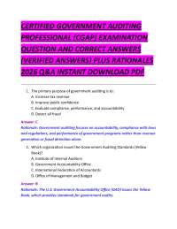 CGAP Exam Q&A: Government Auditing Professional Practice Questions