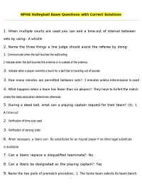 NFHS Volleyball Exam Questions and Answers: Comprehensive Guide