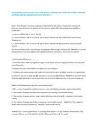 Social Media Marketing Certification Exam: Questions and Answers