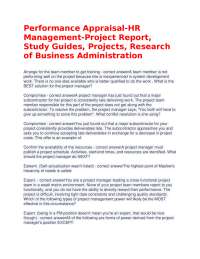 Performance Appraisal-HR Management-Project Report, Study Guides, Projects, Research of Bu