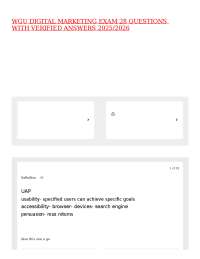 Digital Marketing Exam Questions and Answers 2025/2026
