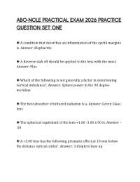 ABO-NCLE PRACTICAL EXAM 2026 PRACTICE QUESTION SET ONE